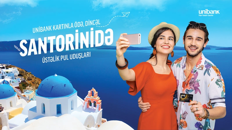 Unibank müştərisi lotereyada Santoriniyə səyahət paketi qazandı