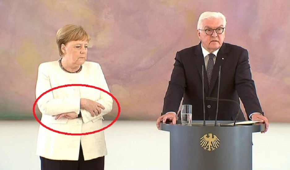 Merkel yenə titrədi - VİDEO