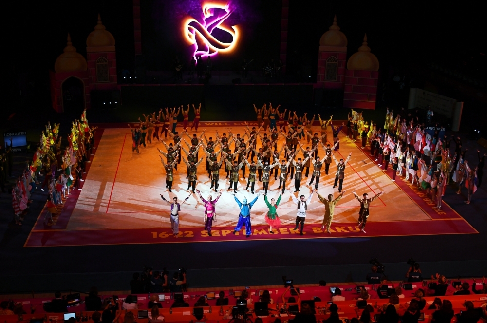 Prezident İlham Əliyev və Mehriban Əliyeva bədii gimnastika üzrə dünya çempionatının açılışında