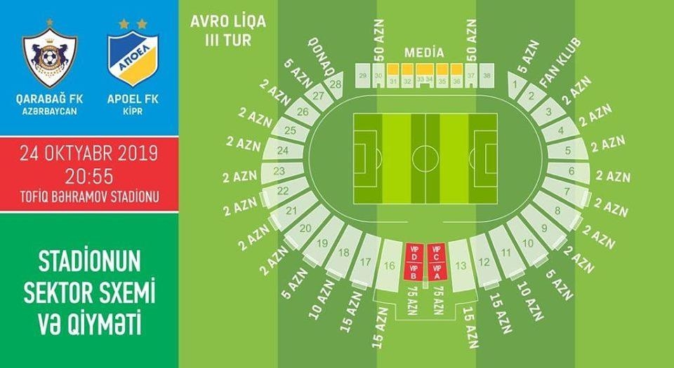 "Qarabağ"ın oyununa 25 min bilet satılıb