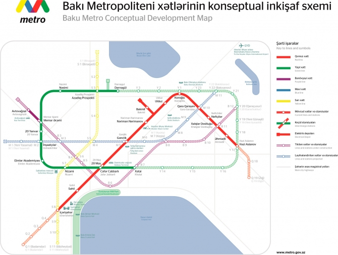 Bakıda yeni metro stansiyaları bu ərazilərdə olacaq — Zığ, Bayıl, Yeni Yasamal... - XƏRİTƏ