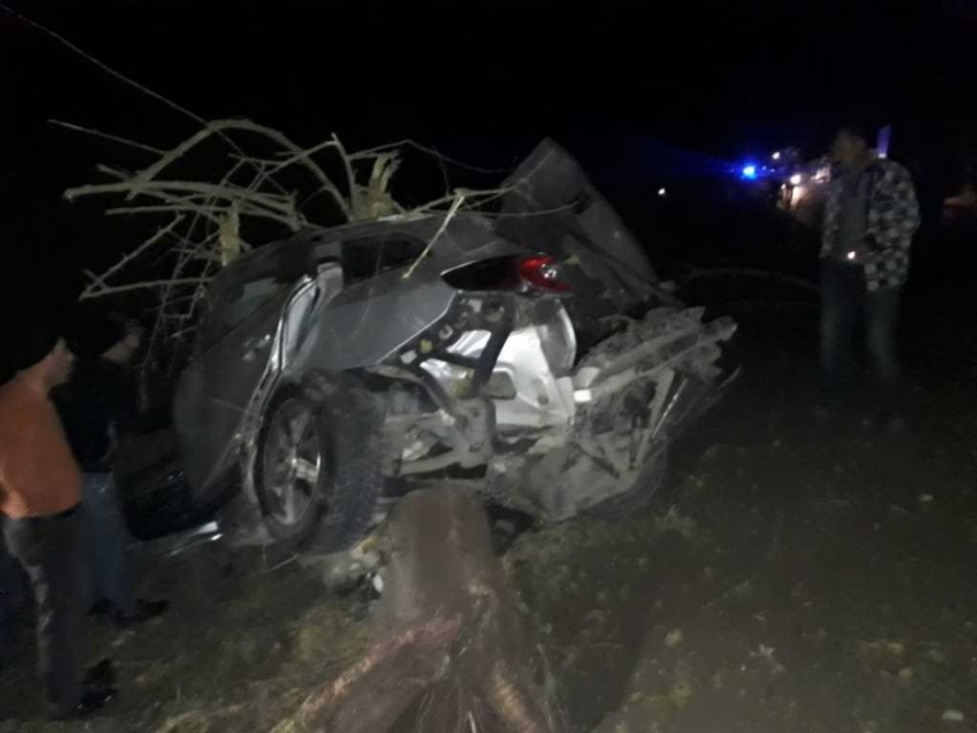 İmişlidə avtomobil ağaca çırpıldı, sürücü öldü - FOTO