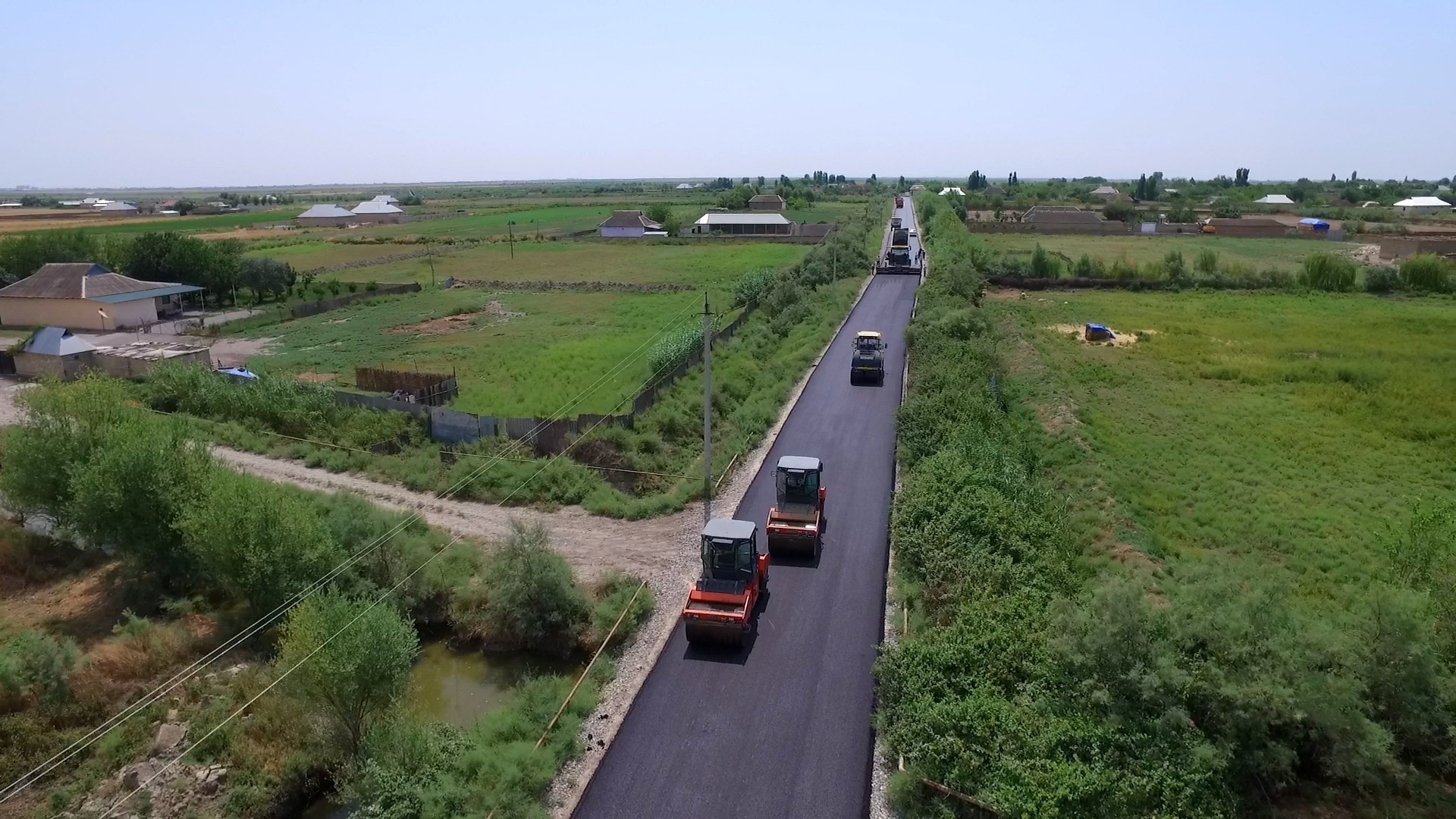 Kürdəmirdə 85,2 kilometrlik 3 yol infrastrukturu layihəsi icra olunub - FOTO