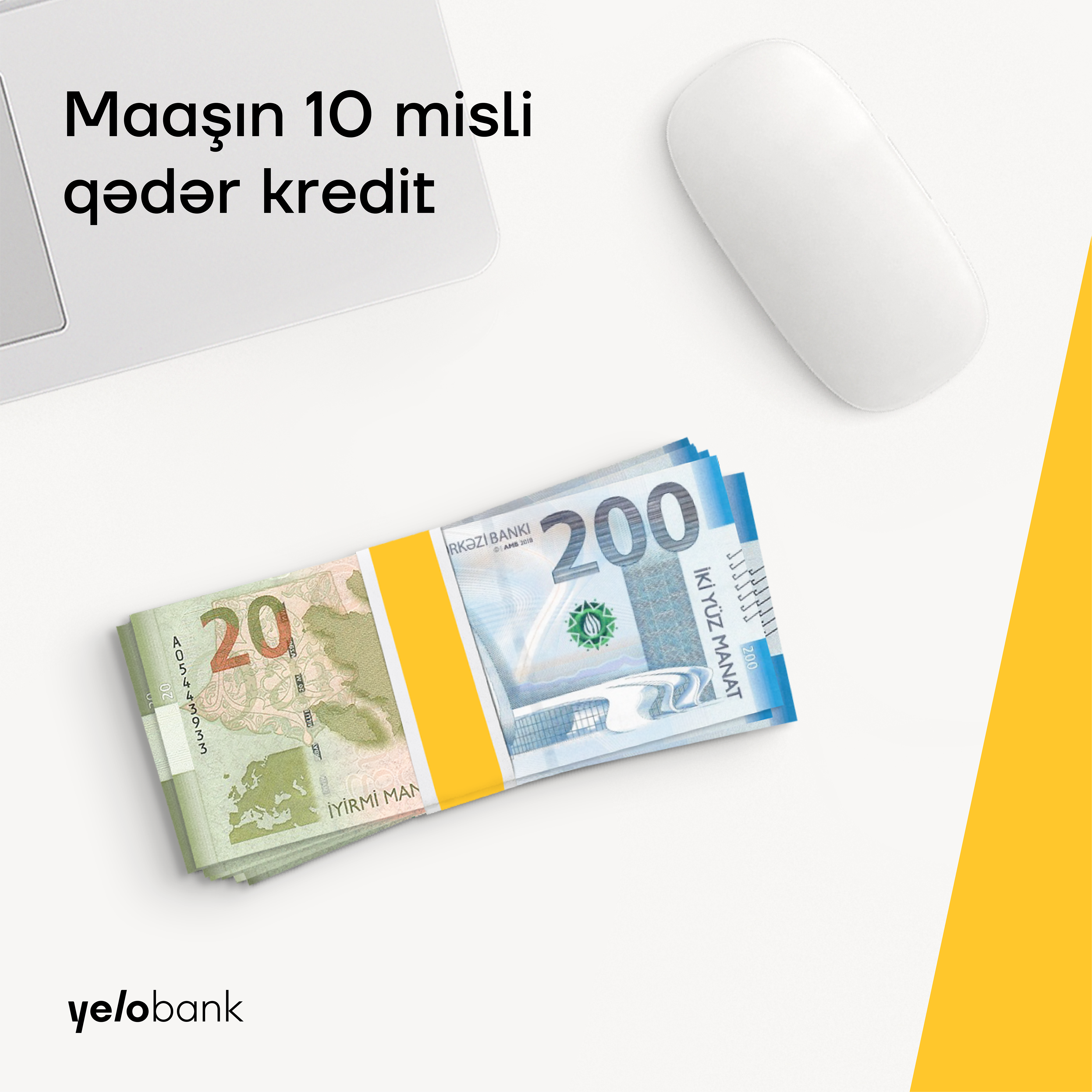 Yelo Bankdan maaşınızın 10 misli qədər kredit!