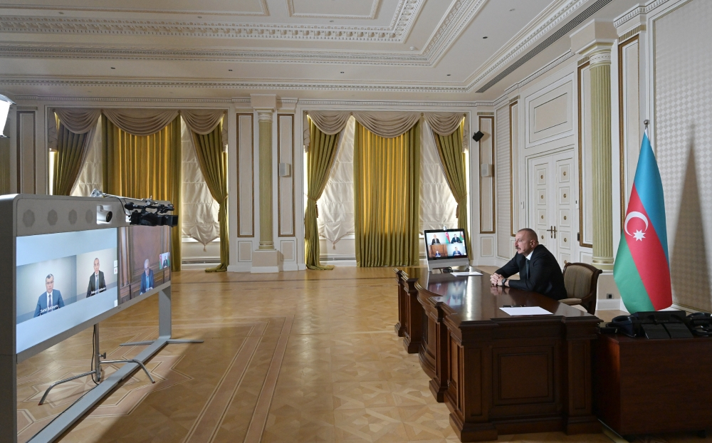Prezident İlham Əliyev videoformatda müşavirə keçirib - VİDEO