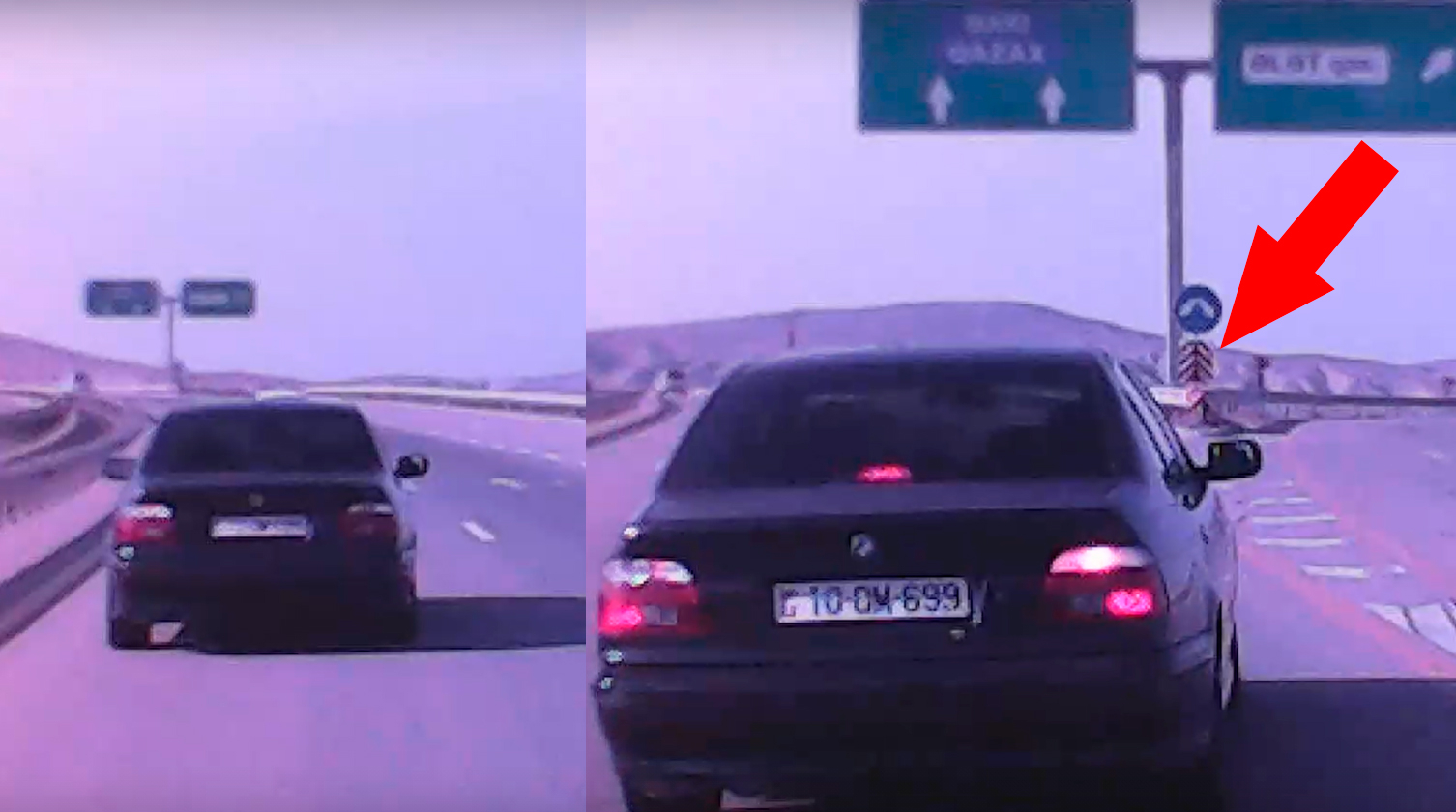Bakı-Qazax yolunda BMW-dən ölüm manevri - ANBAAN VİDEO