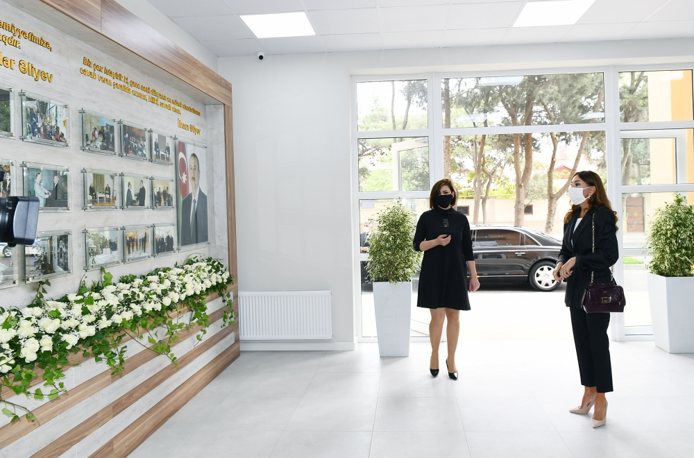 Mehriban Əliyeva Bülbülədə İncəsənət Məktəbinin yeni binasının açılışında - FOTO