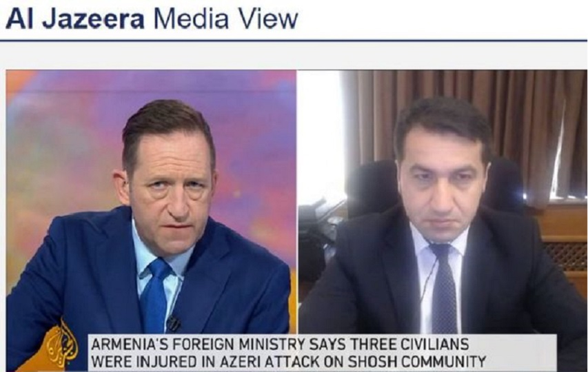 Prezidentin köməkçisi Hikmət Hacıyevin “Al Jazeera” televiziya kanalına müsahibəsi - FOTO