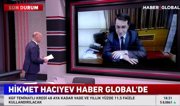 Hikmət Hacıyev Türkiyənin “Haber Global” telekanalında çıxış edib - VİDEO