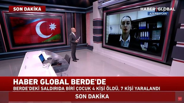 Leyla Abdullayeva “Haber Global”a erməni terrorçularının Bərdəyə raket hücumu haqqında danışıb - VİDEO