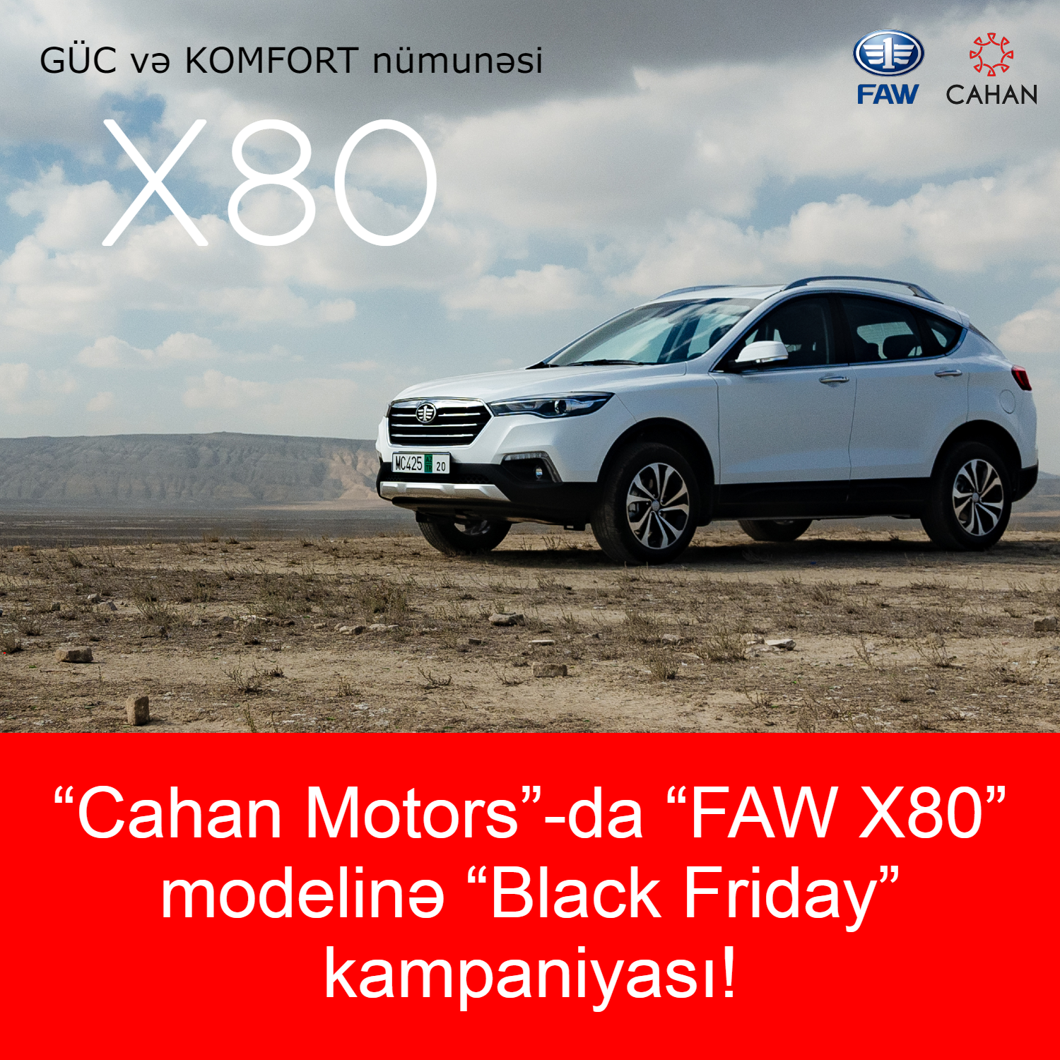 “Cahan Motors”-da “FAW X80” modelinə “Black Friday” kampaniyası!