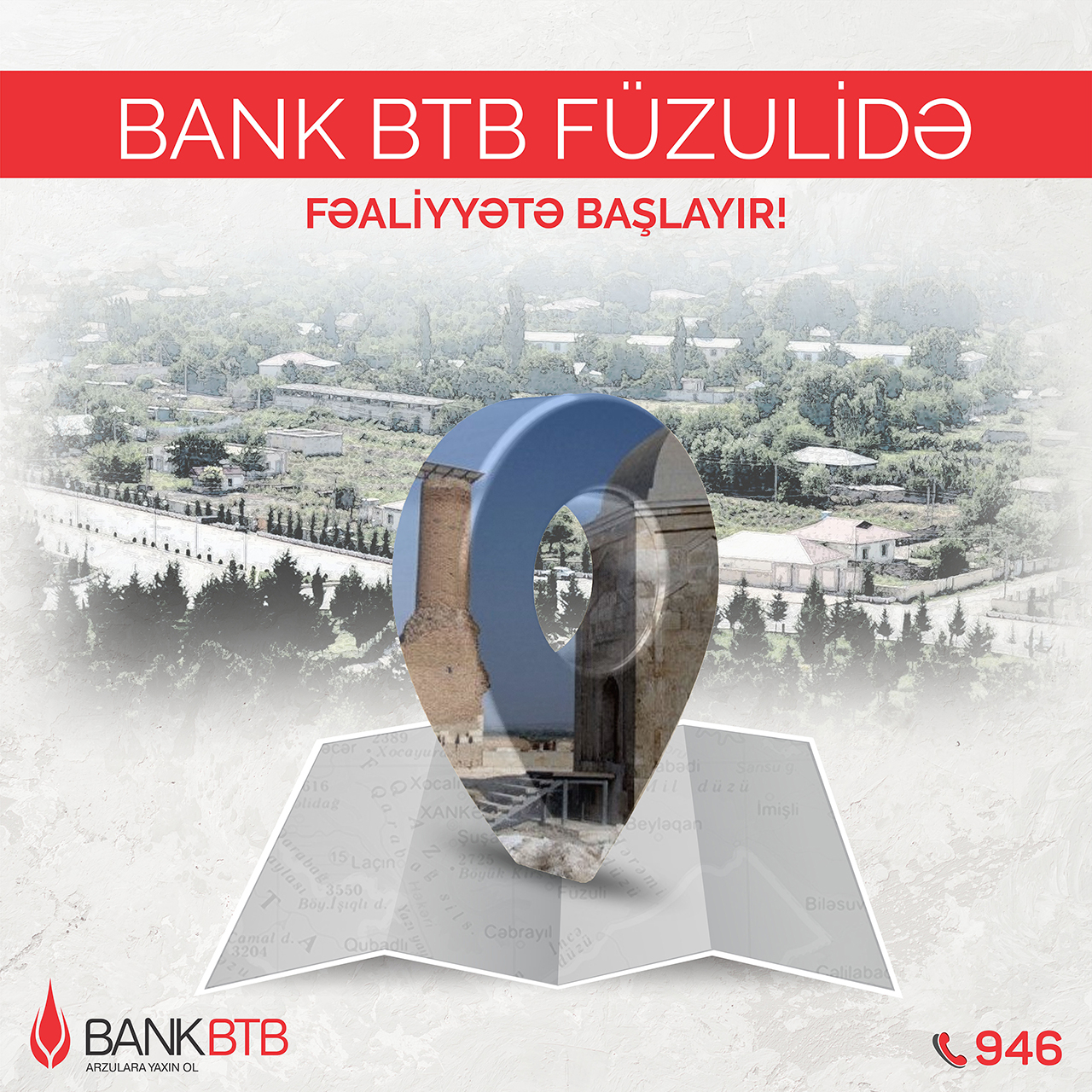 Bank BTB Füzuli rayonunda yeni filial açır
