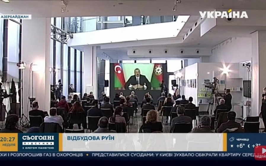 “Ukrayna 24” Azərbaycan Prezidentinin mətbuat konfransı və azad olunan ərazilər barədə reportaj yayımlayıb - FOTO