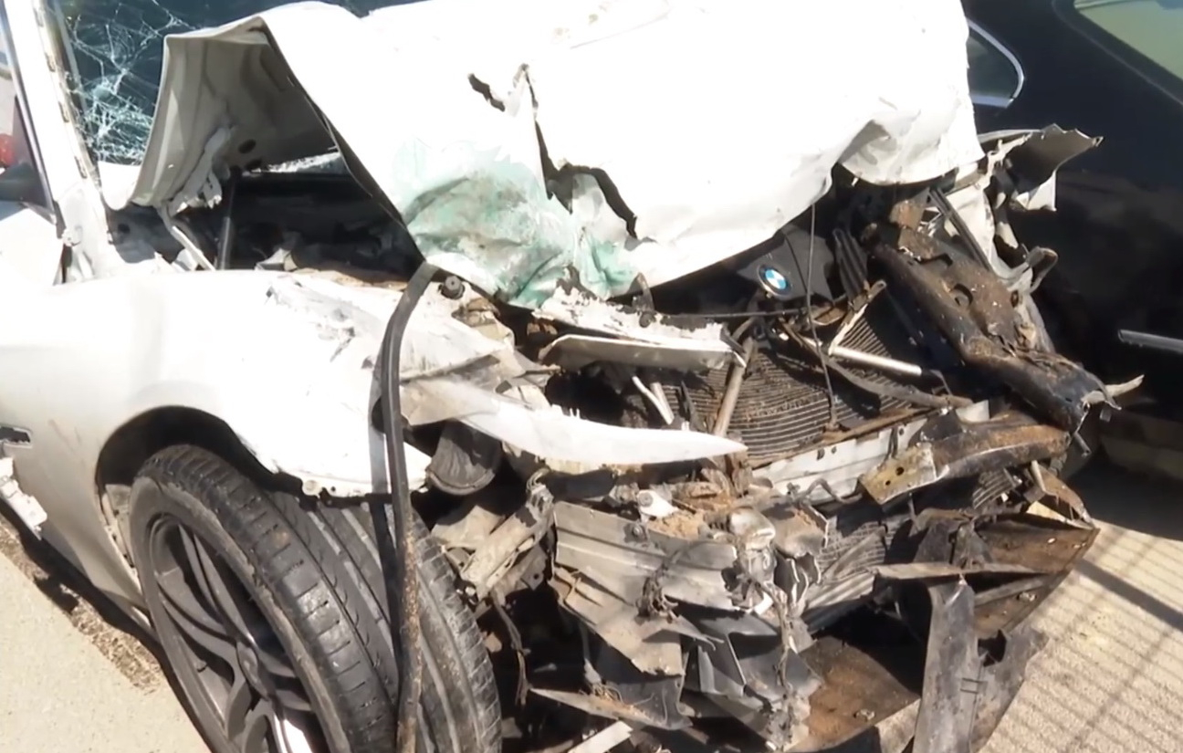 Aslan Hüseynovun öldüyü avtomobilin görüntüləri - VİDEO
