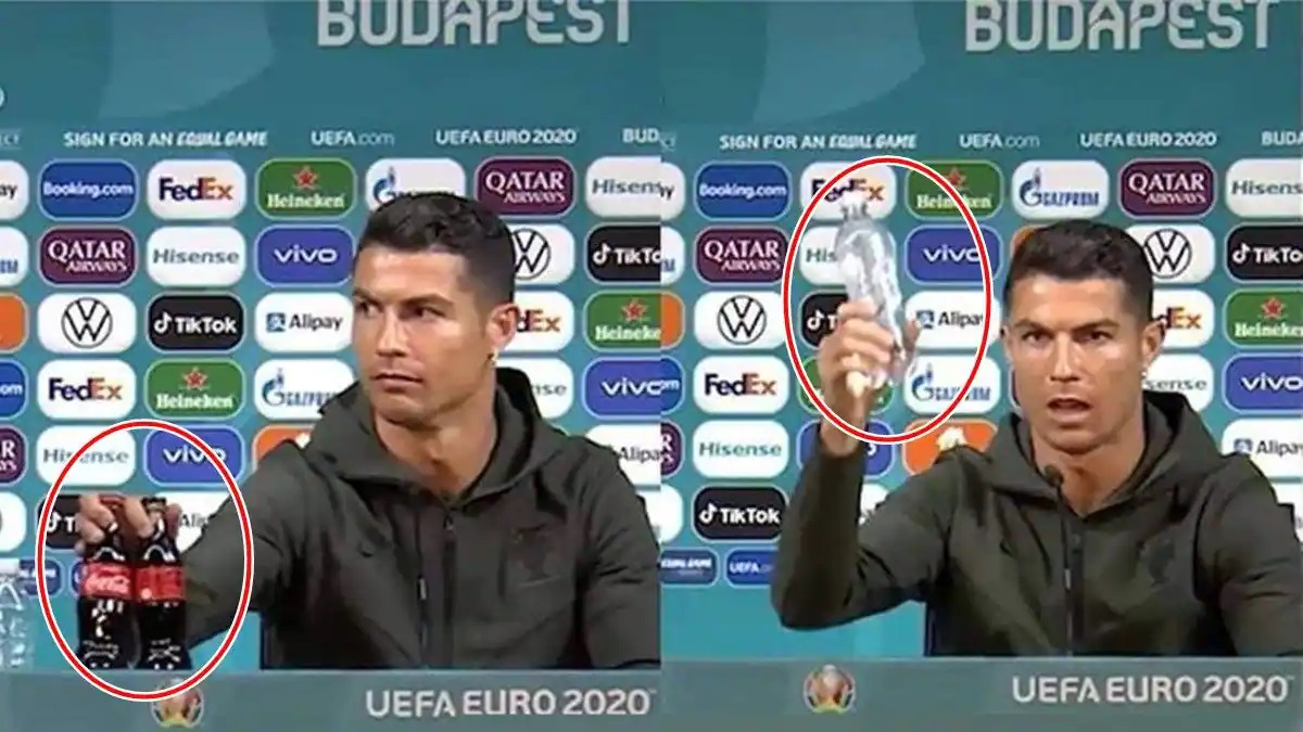Ronaldonun “Coca-Cola” reaksiyası gündəm oldu - VİDEO