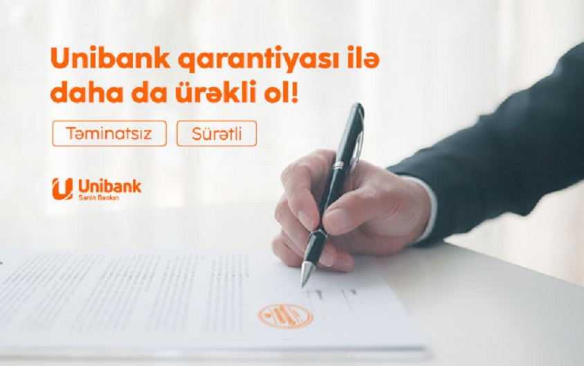 Unibank biznes sahiblərinə “Təminatsız Qarantiya” verir