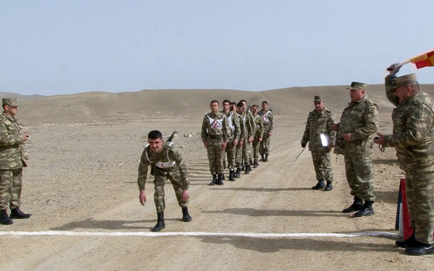 Azərbaycan Ordusunda hərbiləşdirilmiş kros birinciliyi keçirilib - FOTO