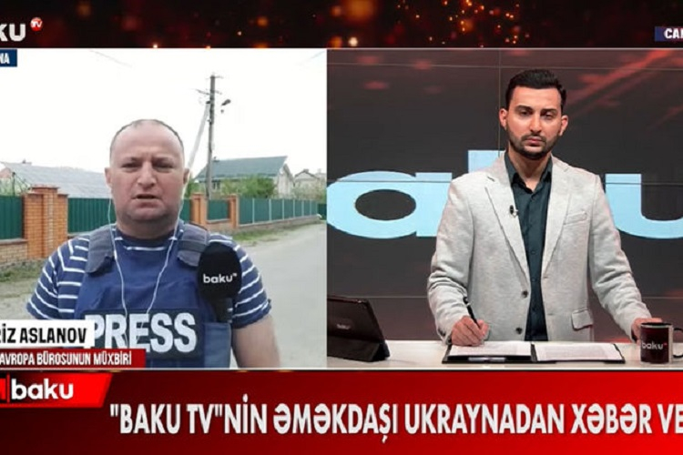 BAKU.TV əməkdaşı Ukraynada: Şəhərlər gecə boyu intensiv artilleriya atəşinə məruz qalıb - VİDEO