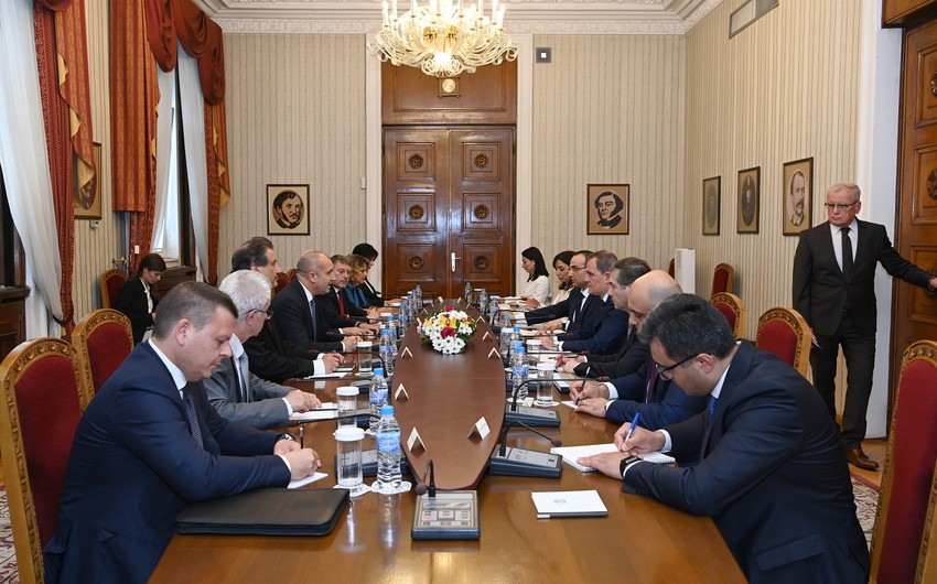 Ceyhun Bayramov Bolqarıstan prezidenti ilə görüşdü