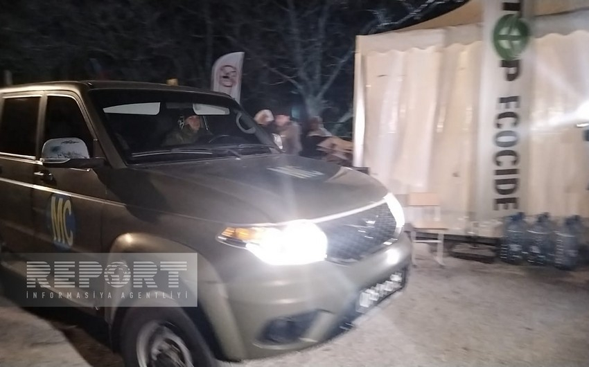 Laçından Xankəndi istiqamətində sülhməramlıların daha iki avtomobili maneəsiz hərəkət edib - VİDEO
