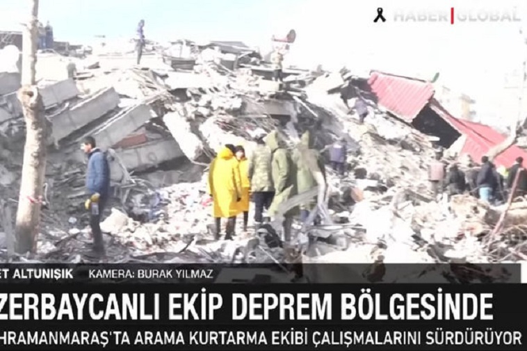 “Haber Global” axtarış-xilasetmə əməliyyatını yerinə yetirən azərbaycanlıların olduğu ərazidə - VİDEO