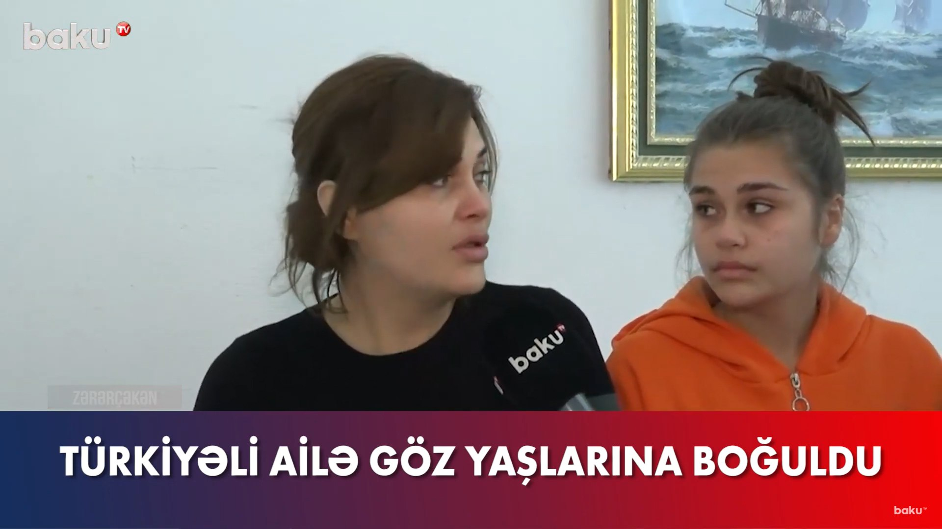 Baku TV-yə danışan türkiyəli ana göz yaşlarına boğuldu - VİDEO