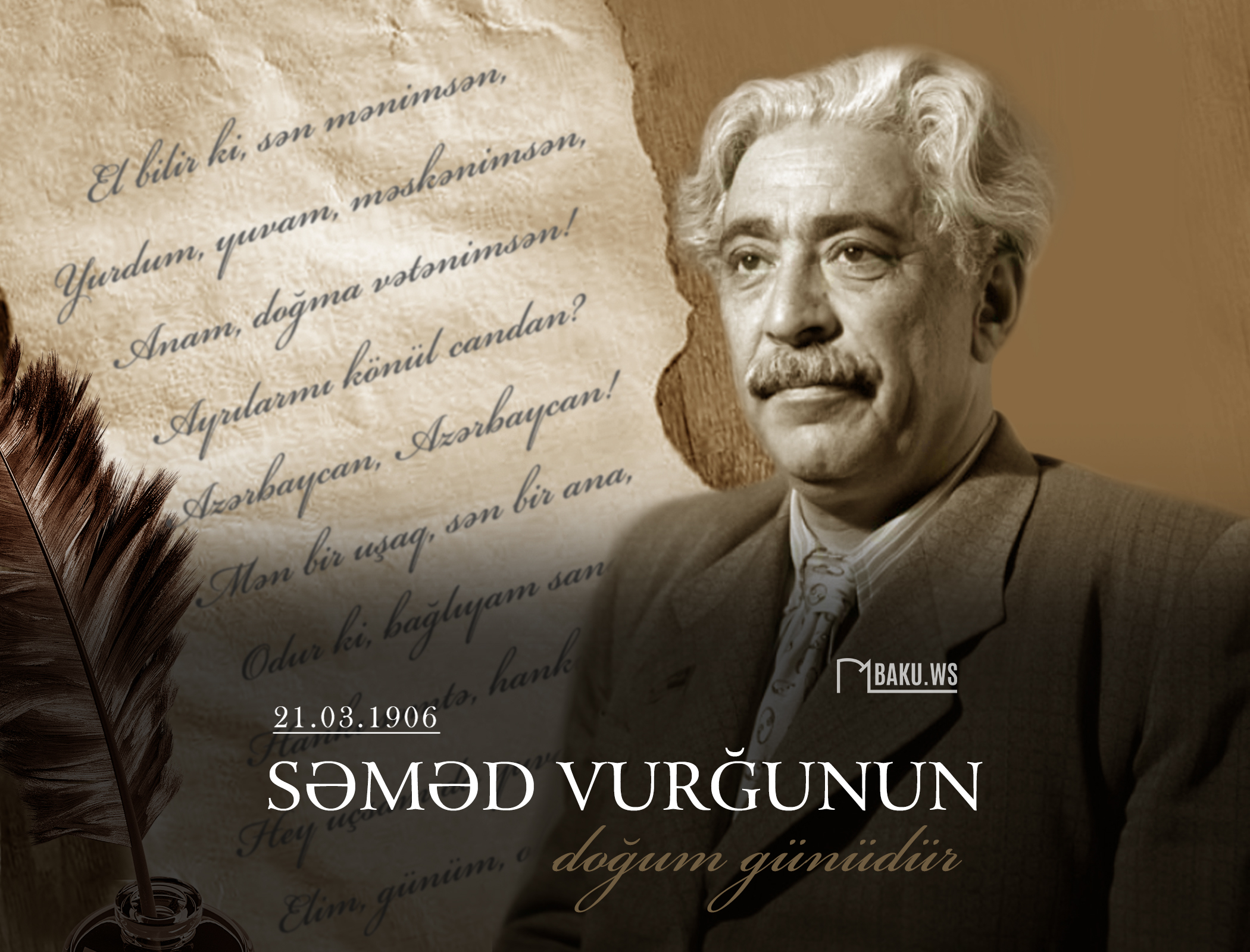 Bu gün Xalq şairi Səməd Vurğunun doğum günüdür