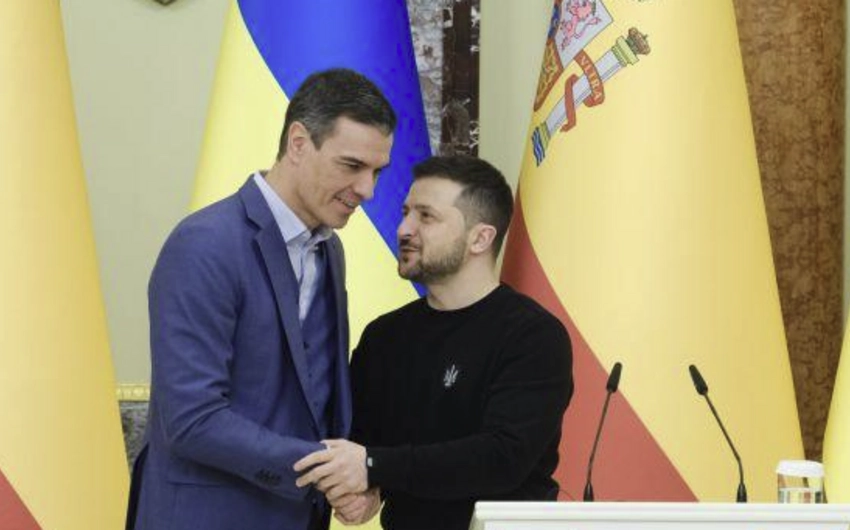 Volodimir Zelenski Kiyevdə İspaniyanın Baş naziri ilə görüşüb