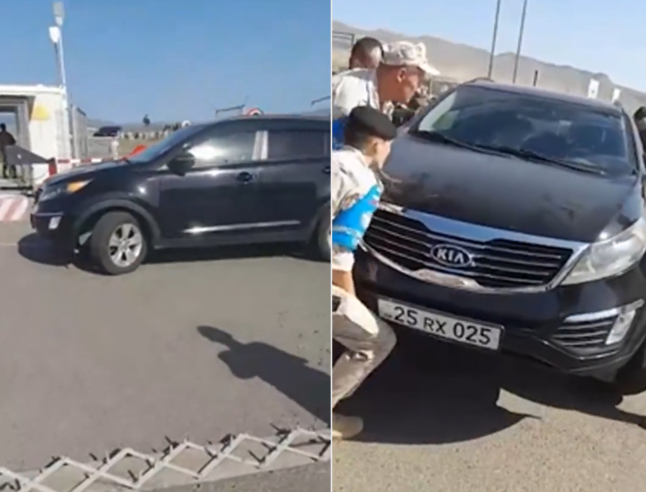 Qarabağda separatçıların bağladıqları yolu Rusiya sülhməramlıları açdılar - VİDEO