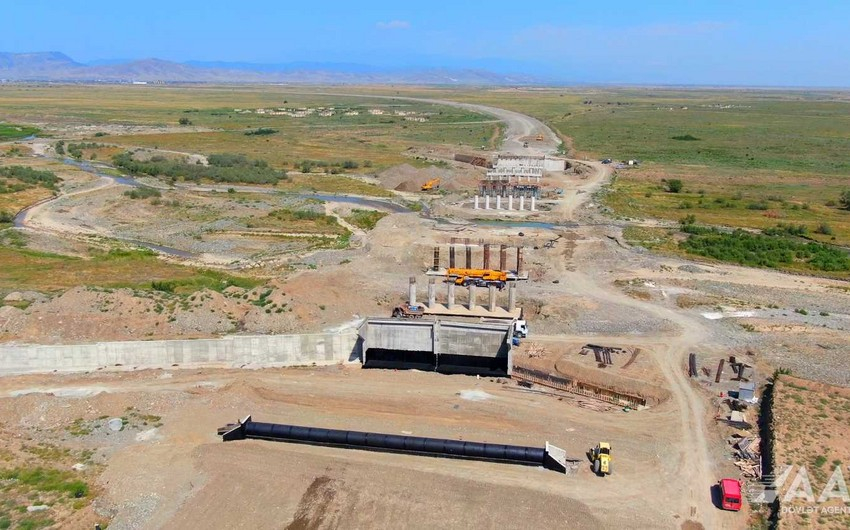Ağdam-Füzuli avtomobil yolunun inşası sürətlə davam edir - FOTO/VİDEO