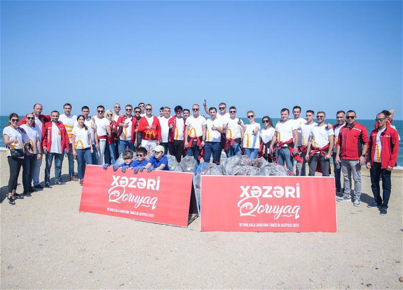 “Xəzəri qoruyaq”: “McDonald’s Azərbaycan”ın əməkdaşları sahilin tullantılardan təmizlənməsi aksiyasında iştirak ediblər - FOTO