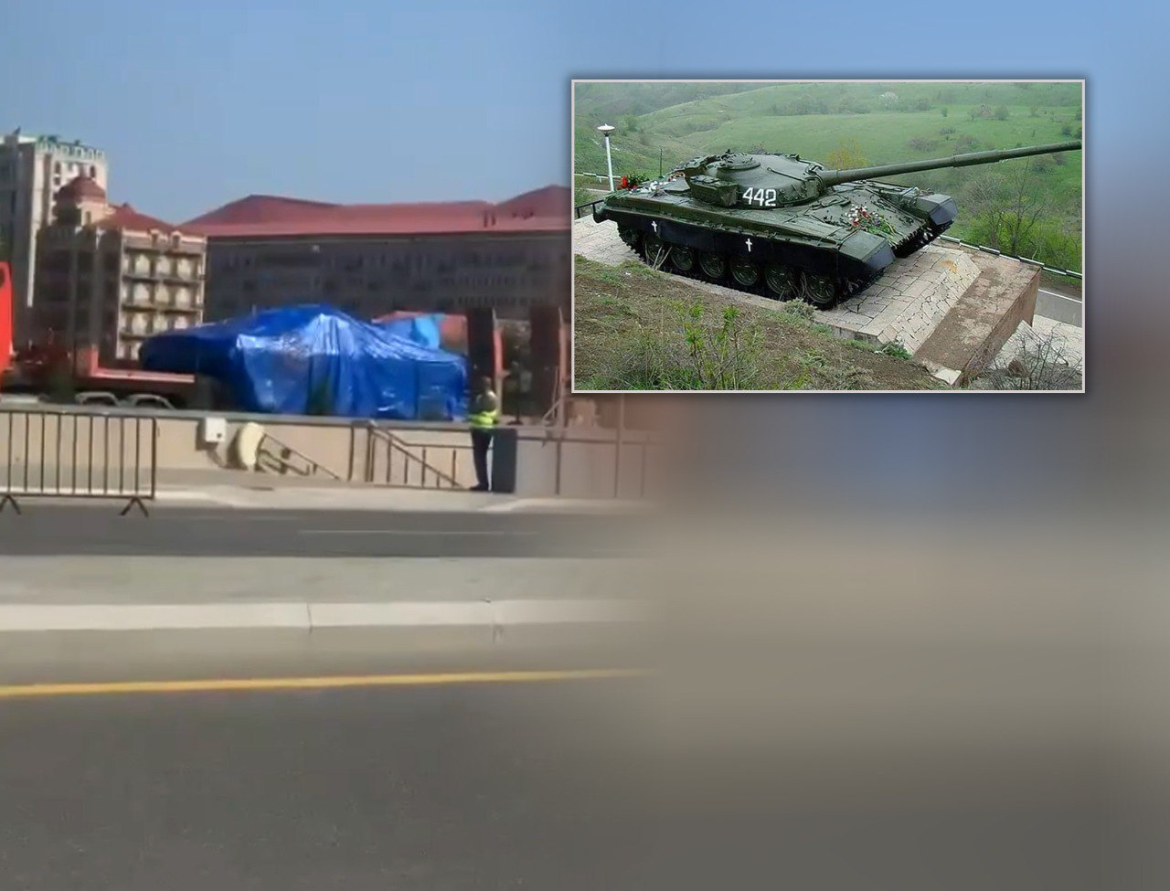 Albert Aqarunovun vurduğu tank 30 il sonra Qənimətlər Parkına gətirilib - VİDEO