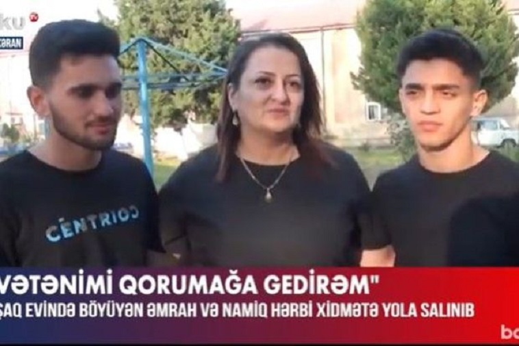 Lənkəranda uşaq evində böyüyən dostlar hərbi xidmətə yola salındılar - VİDEO