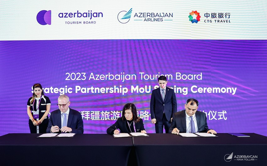 AZAL, ATB və “China Tourism Group” arasında Anlaşma Memorandumu imzalanıb - FOTO