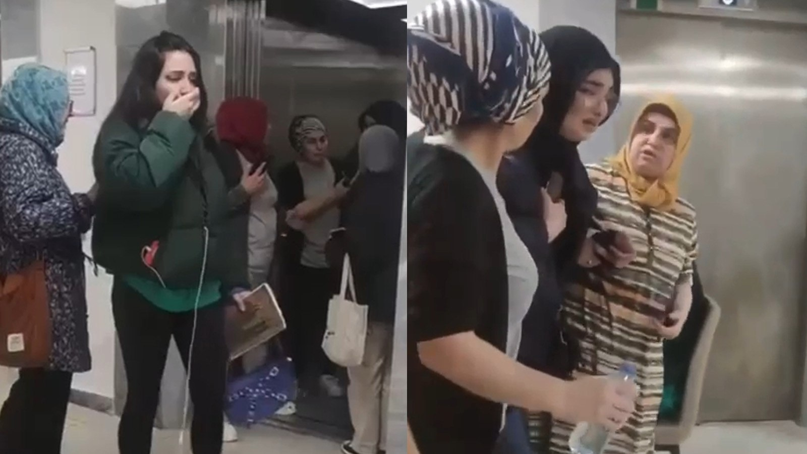 Ankarada qızlar yataqxanasında lift qırıldı - VİDEO