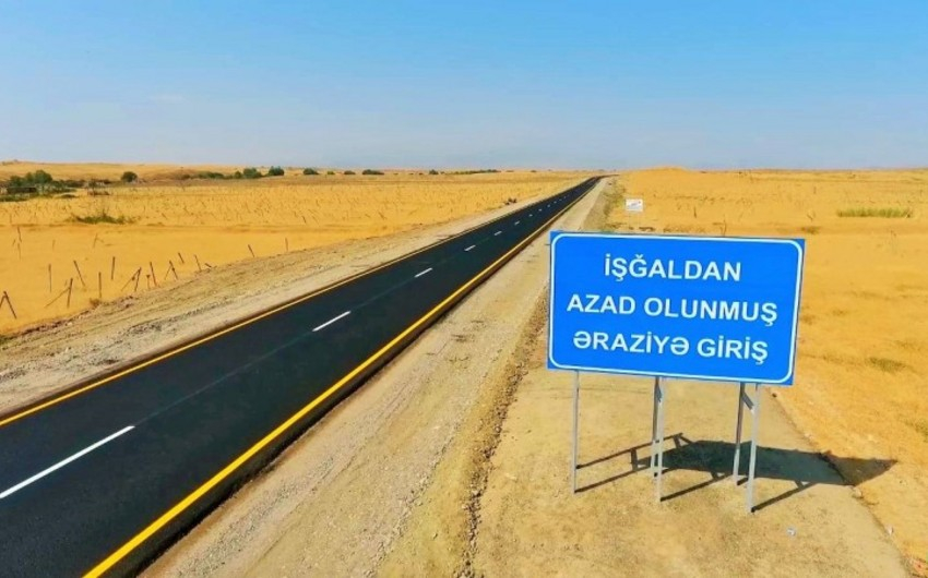 AAYDA: "İşğaldan azad edilmiş ərazilərdə 186 km yol bərpa edilib və yaxud yenidən qurulub"