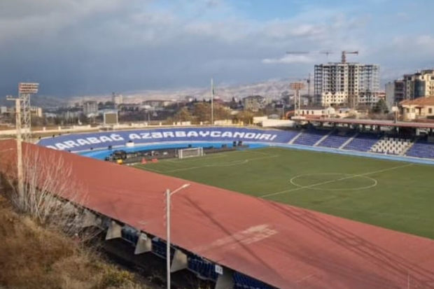Xankəndi stadionu Azərbaycan kubokunun oyununa hazırdır - VİDEO