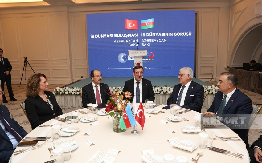 Bakıda Türkiyənin vitse-prezidentinin iştirakı ilə "İş Dünyasının Görüşü" adlı tədbir keçirilir - FOTO