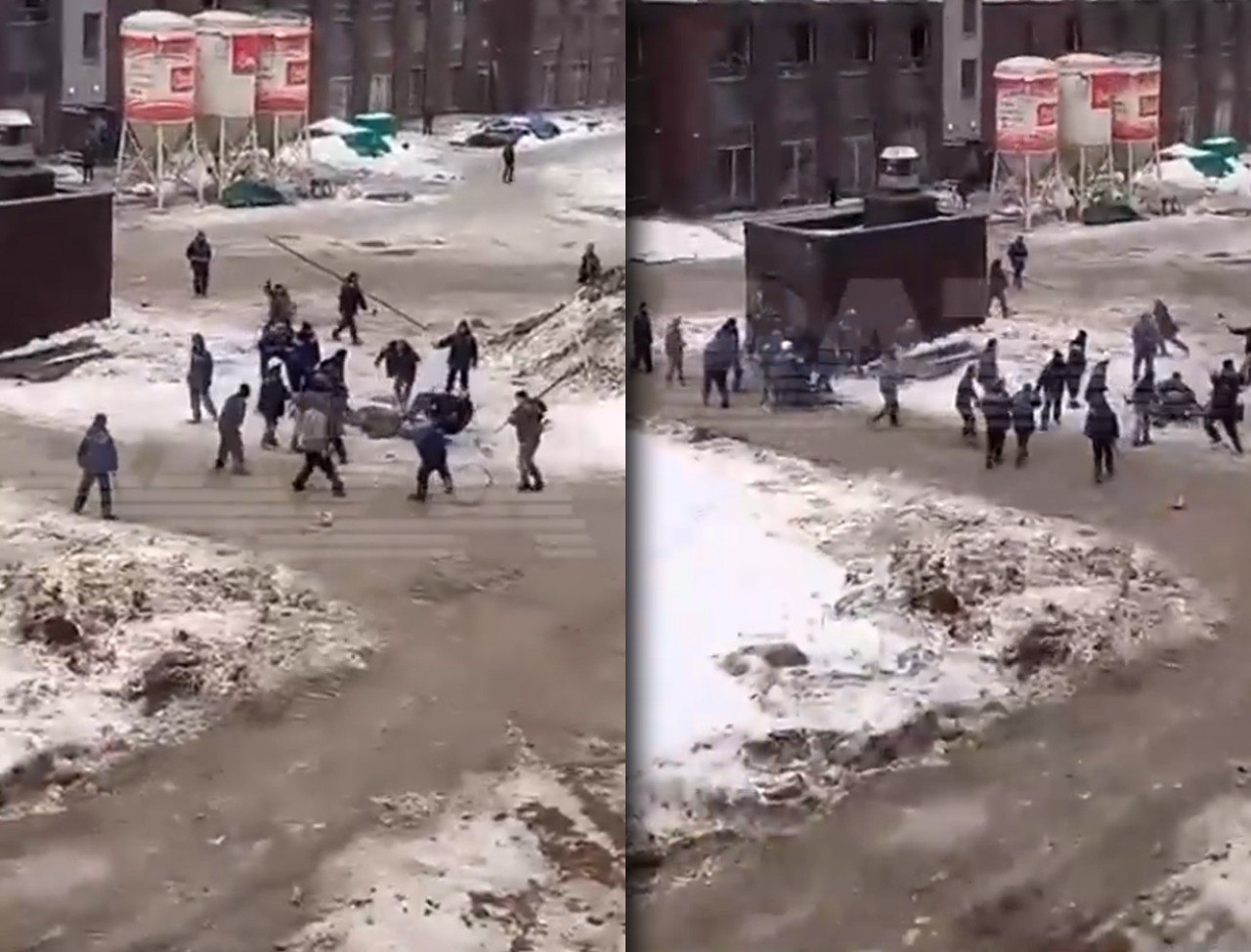 Moskvada miqrant işçilər kütləvi dava edib - VİDEO