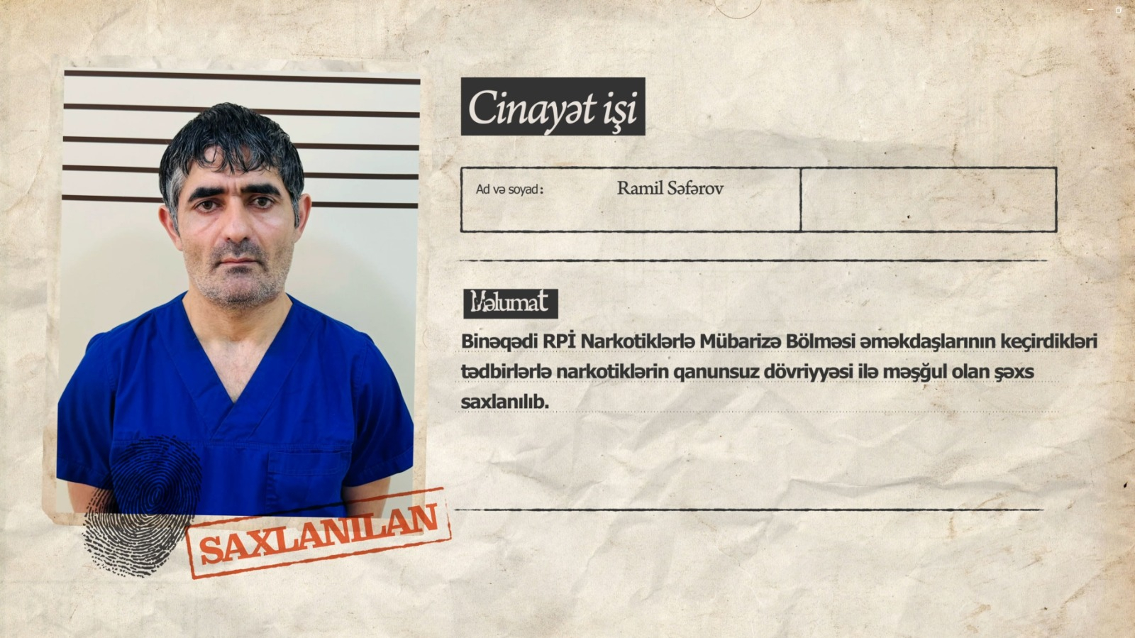 İran vətəndaşı tərəfindən narkokuryerliyə cəlb olunan dəstə üzvü saxlanılıb - VİDEO