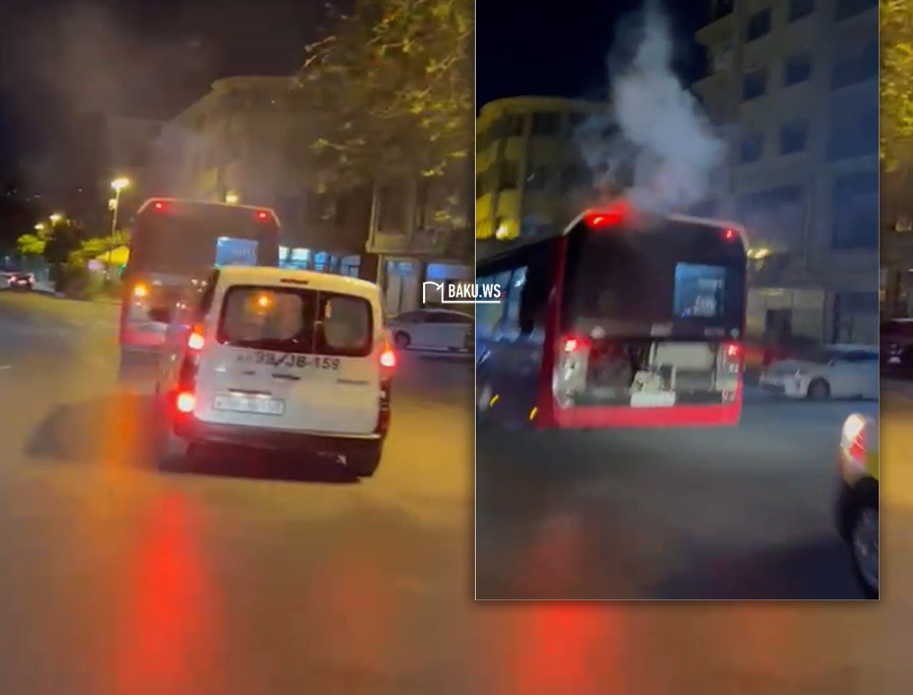 Paytaxtda "BakuBus" avtobusunun tüstülənməsi ilə bağlı  AÇIQLAMA - YENİLƏNİB/VİDEO