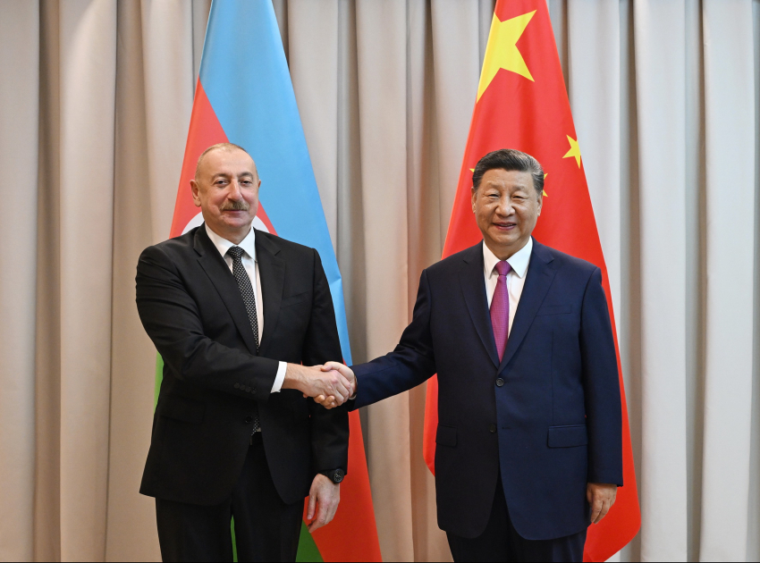 Astanada Azərbaycan və Çin liderlərinin görüşü keçirilib - YENİLƏNİB - FOTO
